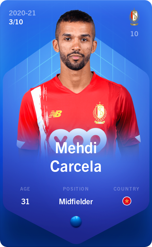 Sorare - Sorare Official - Mehdi Carcela 2020-21 • Super Rare 3/10 - NFT # 65744652054486395625996563903840561827741235700235339086892501700387769522376