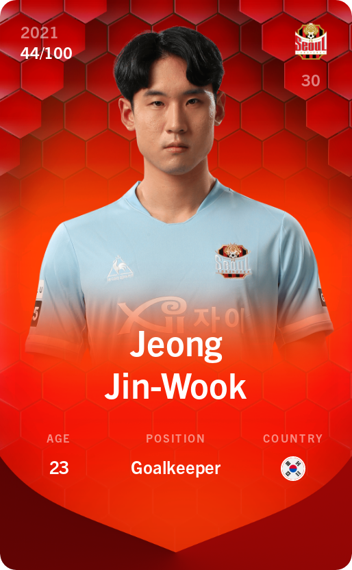 Sorare - Sorare Official - Jeong Jin-Wook 2021-22 • Rare 44/100 - NFT # 95285601074307248782051952938396382587025276254931800071767562725913525046812