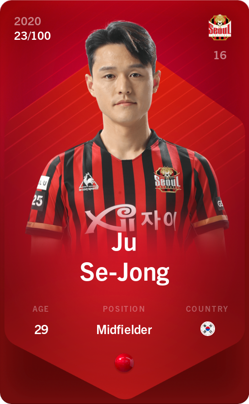 Sorare - Sorare Official - Ju Se-Jong 2020-21 • Rare 23/100 - NFT # 114965616653604669018076376029470746989812683673131841769616492475632637972047