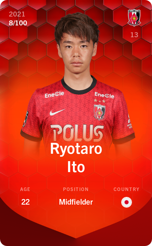 Sorare - Sorare Official - Ryotaro Ito 2021-22 • Rare 8/100 - NFT # 97862280223545903177821819305850476745936863700442522073989164575361632429560