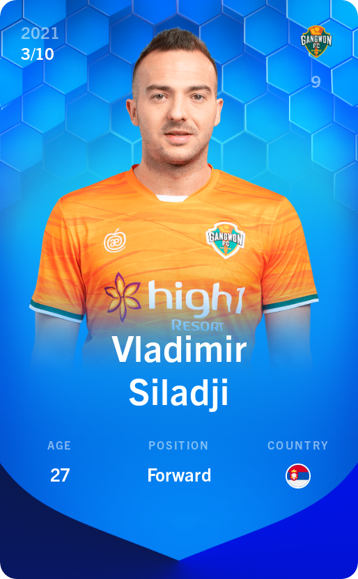 Sorare - Sorare Official - Vladimir Siladji 2021-22 • Super Rare 3/10 - NFT # 26493815559779608683016152261855808037142126490497587549881106219273714828443