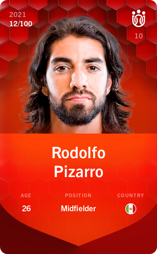Sorare - Sorare Official - Rodolfo Pizarro 2021-22 • Rare 12/100 - NFT # 30306818215866758079488603484567525171304498117998479691351481356286592955033