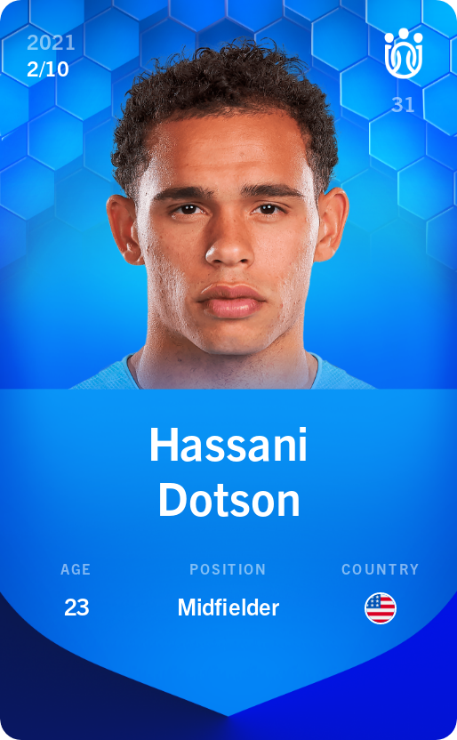 Sorare - Sorare Official - Hassani Dotson 2021-22 • Super Rare 2/10 - NFT # 31529363721300754418043513333212167841788042091568716685305829519532389078975