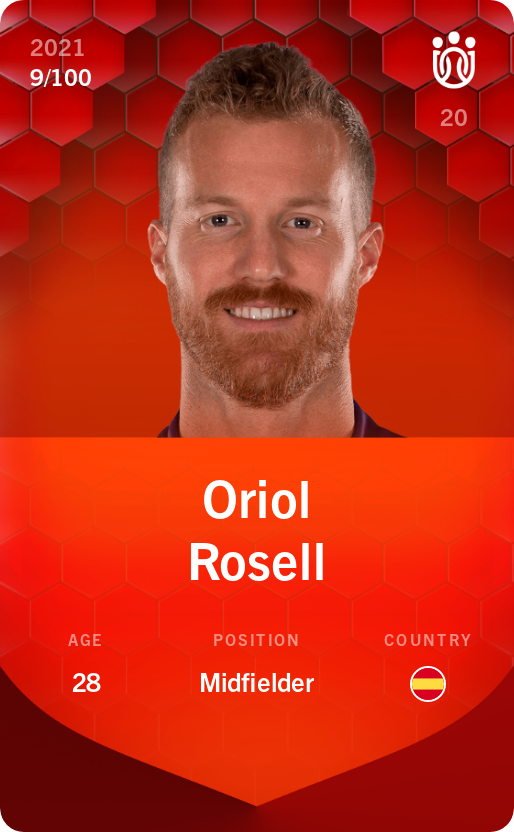 Sorare - Sorare Official - Oriol Rosell 2021-22 • Rare 9/100 - NFT # 8837450532732873852529089191841956008569751124318286896374276411037259811303