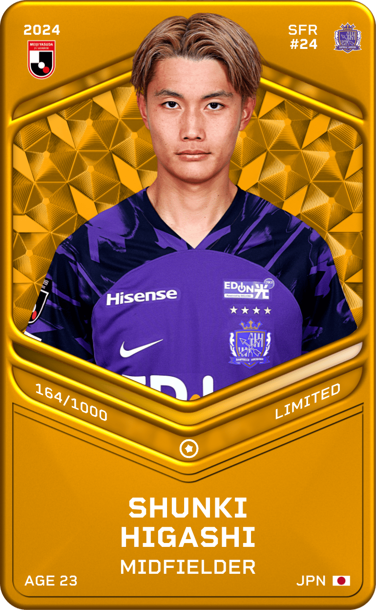 Shunki Higashi 2024-25 • Limited 164/1000