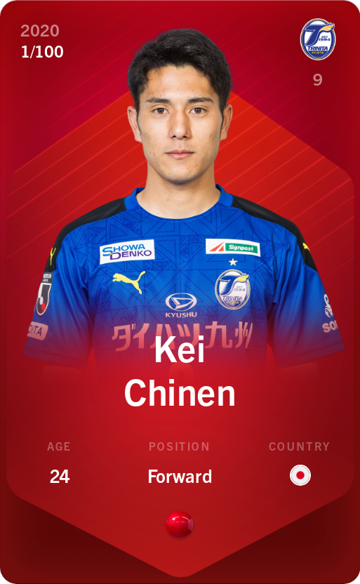 Sorare - Sorare Official - Kei Chinen 2020-21 • Rare 1/100 - NFT # 115675062945264713547057087731993875279468164566540895624866486109847213753379