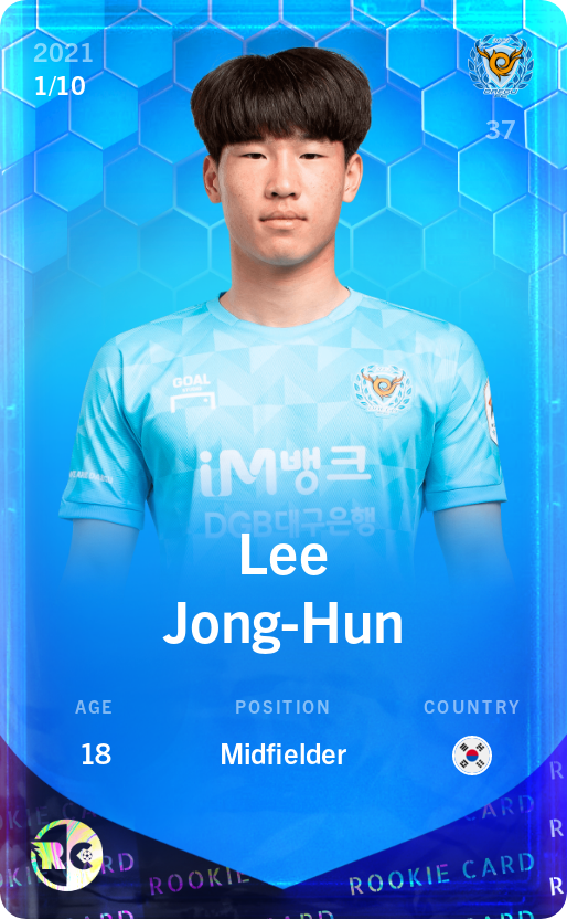Sorare - Sorare Official - Lee Jong-Hun 2021-22 • Super Rare 1/10 - NFT # 16569790977615225610391116805432278455586617512725088254954225919825194221543