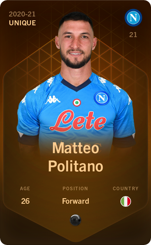 Sorare - Sorare Official - Matteo Politano 2020-21 • Unique - NFT # 49887197770898144885314560507126049265704996350620035836707800879853486020659