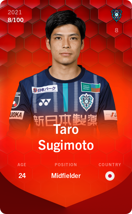 Sorare - Sorare Official - Taro Sugimoto 2021-22 • Rare 8/100 - NFT # 33664248769377713811846146686985915462986130330518314223826448014317639499391