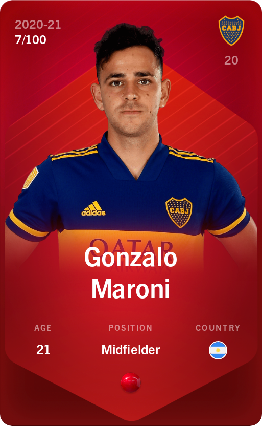Sorare - Sorare Official - Gonzalo Maroni 2020-21 • Rare 7/100 - NFT # 13965949602803109633653833980062318860846046779949814620713798915313960643907