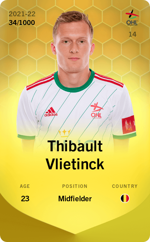 Thibault Vlietinck 2021-22 • Limited 34/1000