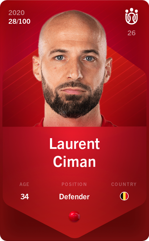 Sorare - Sorare Official - Laurent Ciman 2020-21 • Rare 28/100 - NFT # 56370906420574529915567572753218303955273017884411358340871487446498245844641