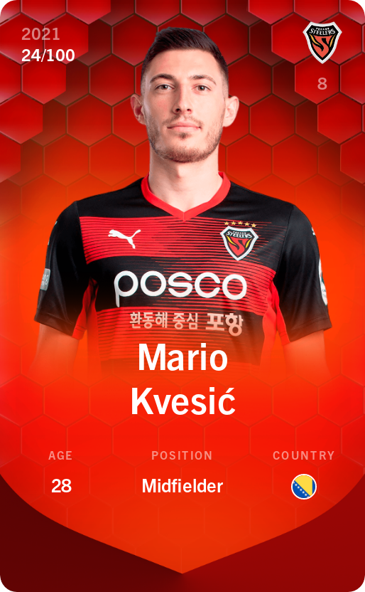 Sorare - Sorare Official - Mario Kvesić 2021-22 • Rare 24/100 - NFT # 85802999994082952125123155592891076109866598303977012114618467396853353658160