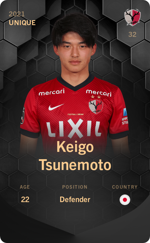 Sorare - Sorare Official - Keigo Tsunemoto 2021-22 • Unique - NFT # 41114452837384724507685399815545186335030706619099974142957711655709452886815