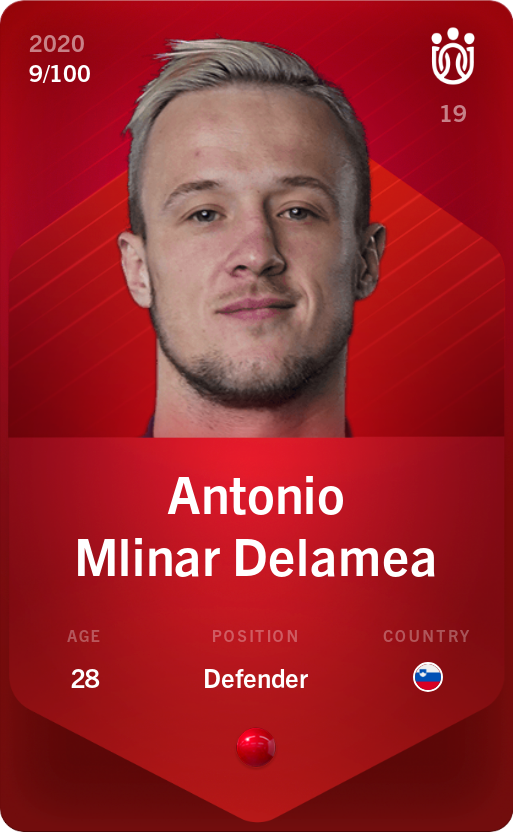 Sorare - Sorare Official - Antonio Mlinar Delamea 2020-21 • Rare 9/100 - NFT # 55763271748075265878470494853189277107001767199088741963367302002289538694578