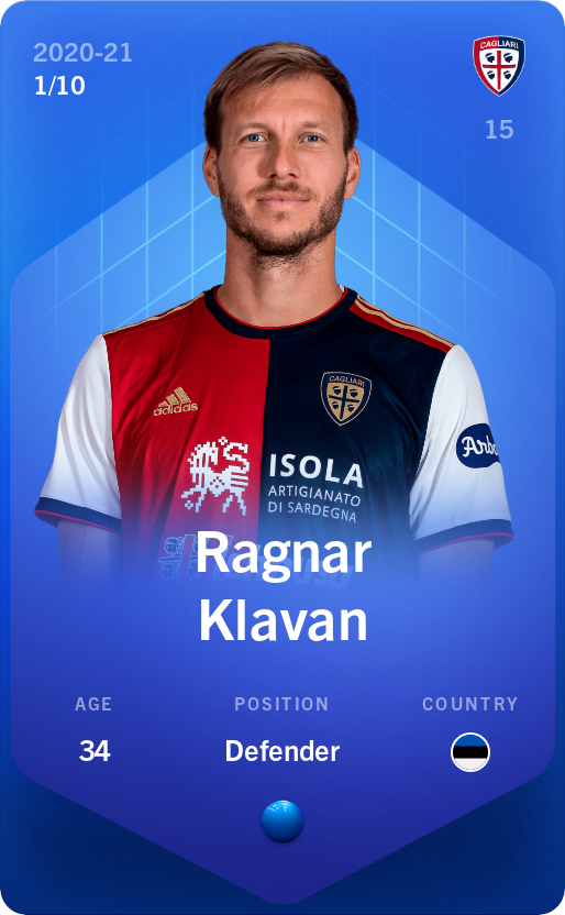 Sorare - Sorare Official - Ragnar Klavan 2020-21 • Super Rare 1/10 - NFT # 96724542696870784375378515614418101133119037356346123768915829968410347741589
