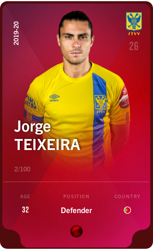 Sorare - Sorare Official - Jorge Teixeira 2019-20 • Rare 2/100 - NFT # 114085996627722346034506181350731141962346691664167843628893347170313333455918