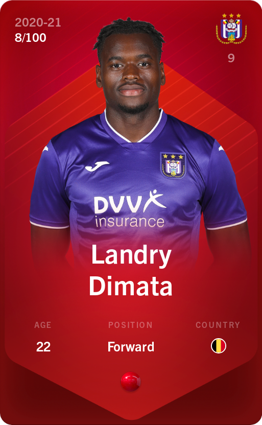 Sorare - Sorare Official - Landry Dimata 2020-21 • Rare 8/100 - NFT # 58458409728757622913722933973091882410140369543689319790036350971719389214985
