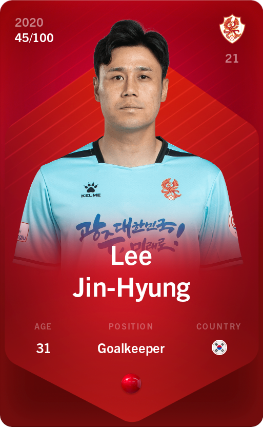 Sorare - Sorare Official - Lee Jin-Hyung 2020-21 • Rare 45/100 - NFT # 2975402606904851574896172603550119598530306756117934052086573544784053006849