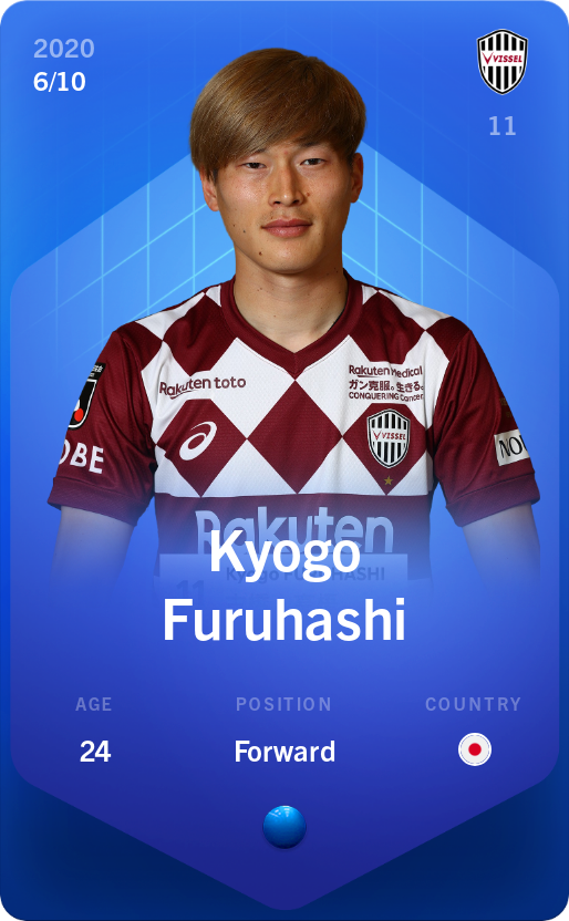 Sorare - Sorare Official - Kyogo Furuhashi 2020-21 • Super Rare 6/10 - NFT # 72471205890950790957705192710890634858353742729996841761185826060016910322581