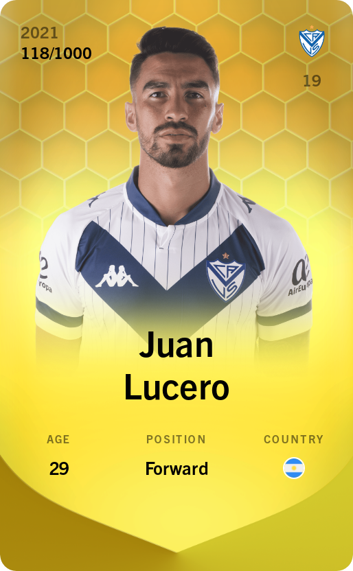 Sorare - Sorare Official - Juan Lucero 2021-22 • Limited 118/1000 - NFT # 109090101343486799495862292915964929609550665021584260818074311479377795740450