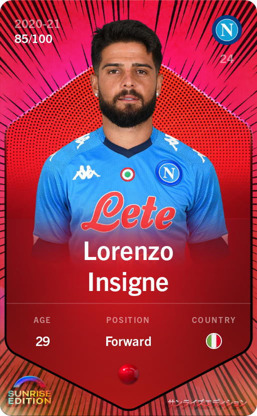 Sorare - Sorare Official - Lorenzo Insigne 2020-21 • Rare 85/100 - NFT # 42698784855344473717214004319408635619500798694338844767391553749269602586305