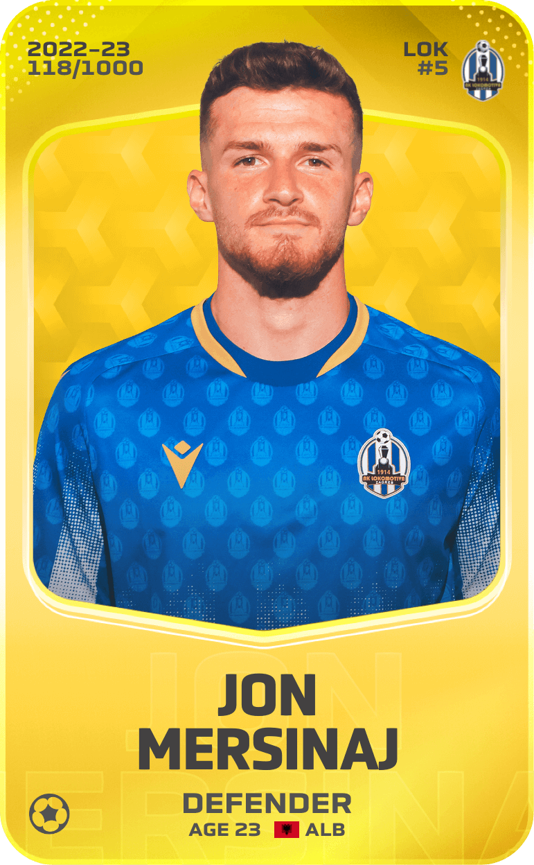 Jon Mersinaj 2022-23 • Limited 118/1000