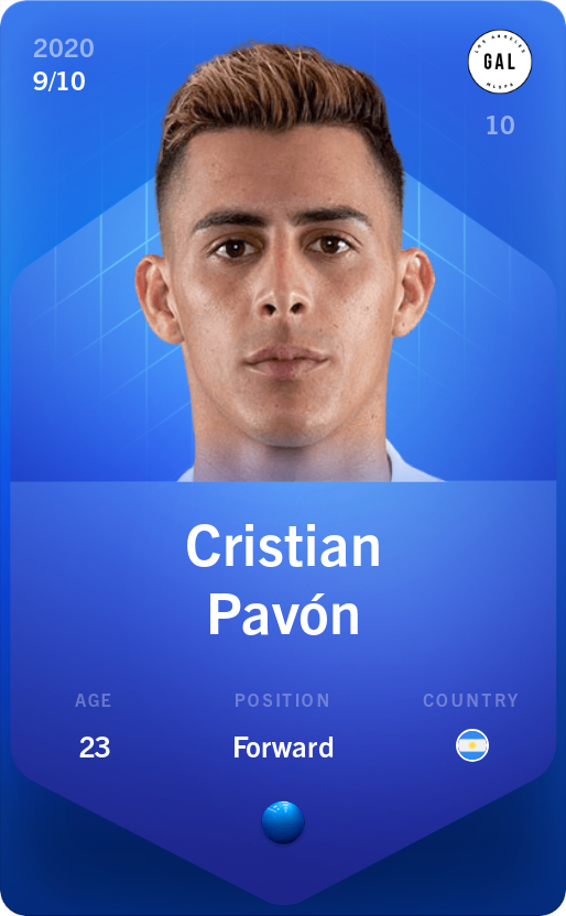 Sorare - Sorare Official - Cristian Pavón 2020-21 • Super Rare 9/10 - NFT # 54900728070197321877868712100060221651987185031028111217844471776065698584617