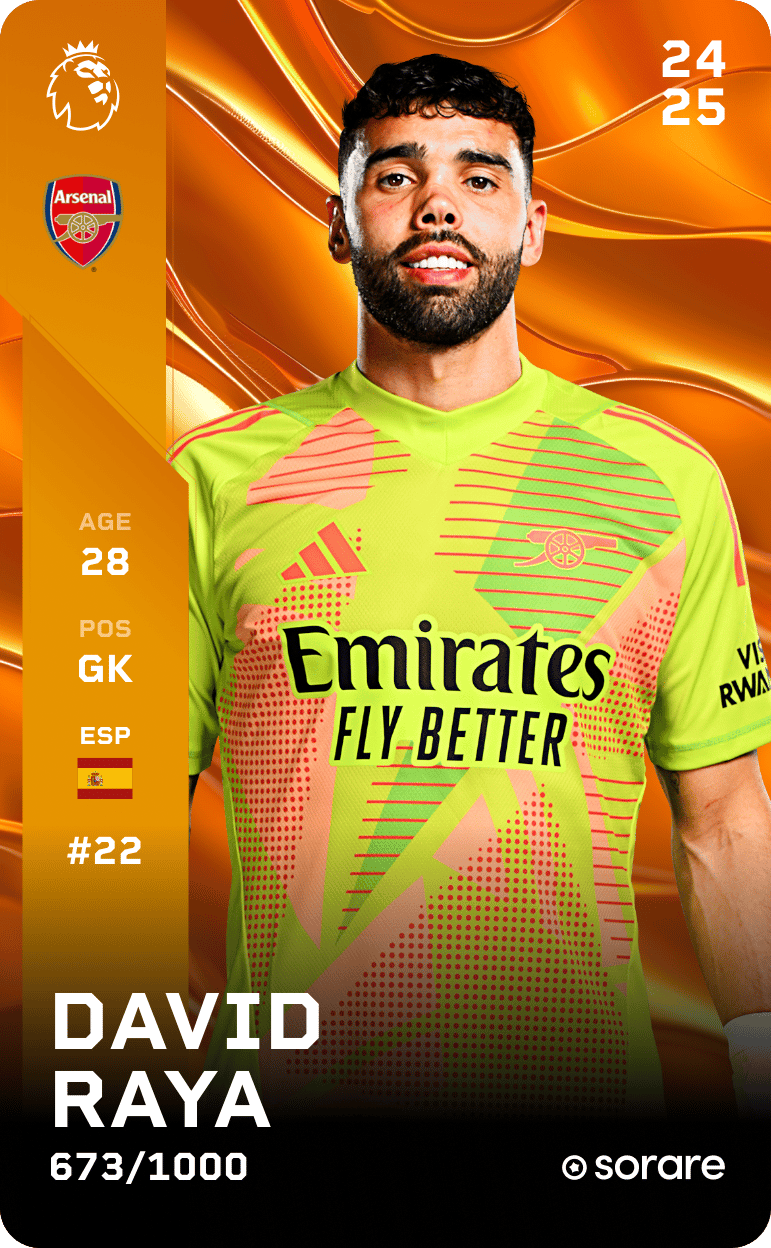 David Raya 2024-25 • Limited 673/1000