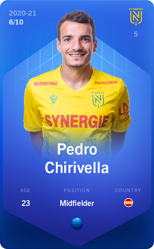 Sorare - Sorare Official - Pedro Chirivella 2020-21 • Super Rare 6/10 - NFT # 94655255463272847326173780243146204294478065942380013975407019380792054175327
