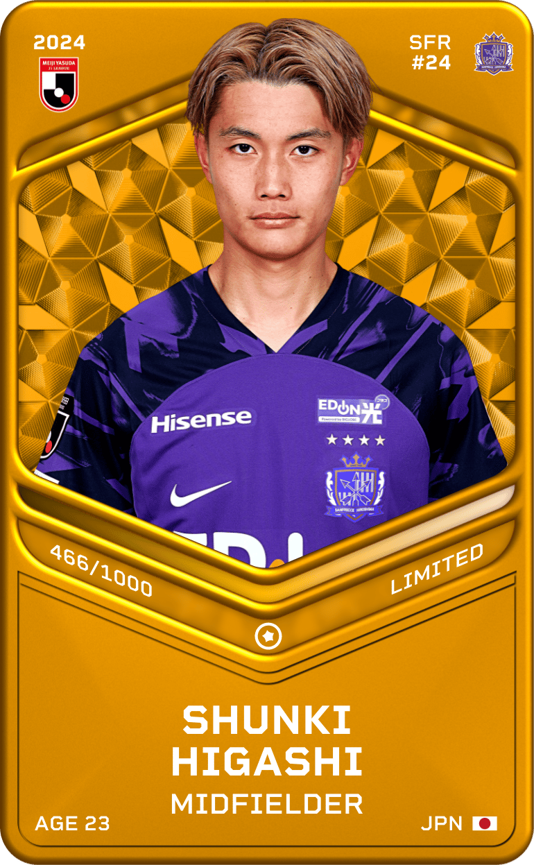 Shunki Higashi 2024-25 • Limited 466/1000