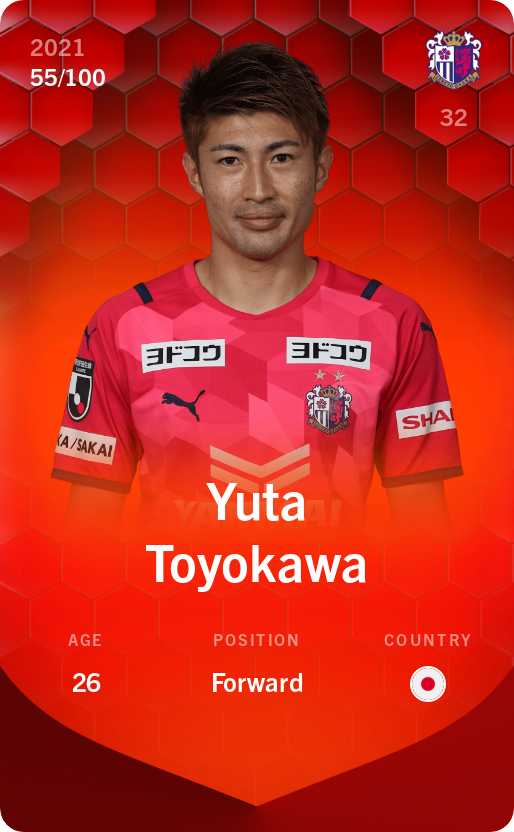 Sorare - Sorare Official - Yuta Toyokawa 2021-22 • Rare 55/100 - NFT # 50110536758080727238008360329642596896027648844186836298954426526928177314965
