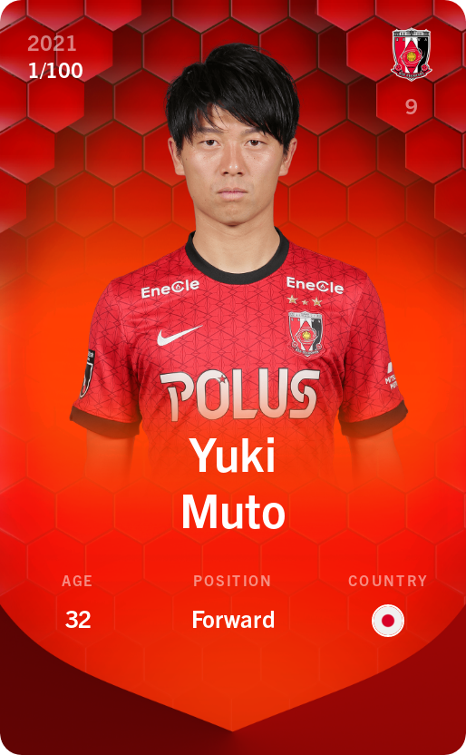 Sorare - Sorare Official - Yuki Muto 2021-22 • Rare 1/100 - NFT # 18066123544196720177573718408355769245953080482773958793659447019691273359563