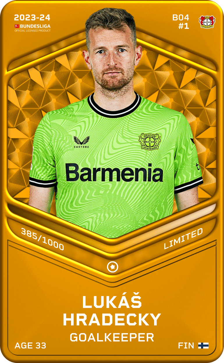 Lukáš Hradecky 2023-24 • Limited 385/1000