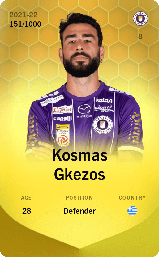 Kosmas Gkezos 2021-22 • Limited 151/1000