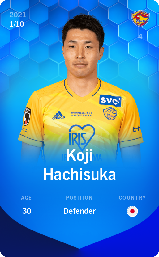 Sorare - Sorare Official - Koji Hachisuka 2021-22 • Super Rare 1/10 - NFT # 9147671256209820732482066649004706476486724312726076406392588703003263611410