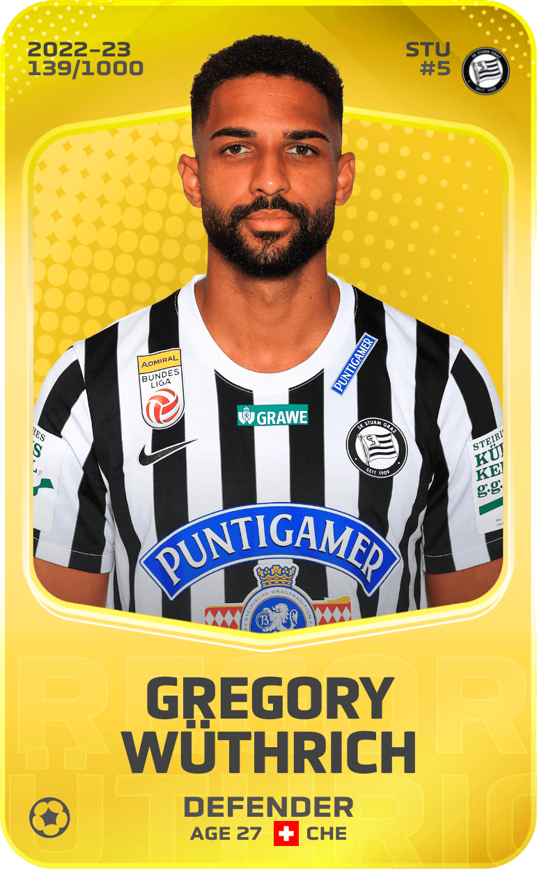 Gregory Wüthrich 2022-23 • Limited 139/1000