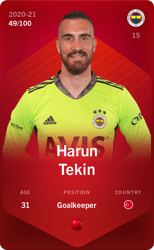Sorare - Sorare Official - Harun Tekin 2020-21 • Rare 49/100 - NFT # 63439586745826659646256063475539292733745770455358246767312569837180534784670