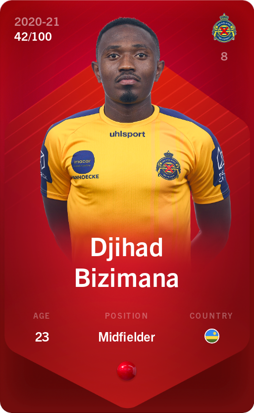 Sorare - Sorare Official - Djihad Bizimana 2020-21 • Rare 42/100 - NFT # 86583309511240094434903490266113874344251268669837731708445575735904701325110
