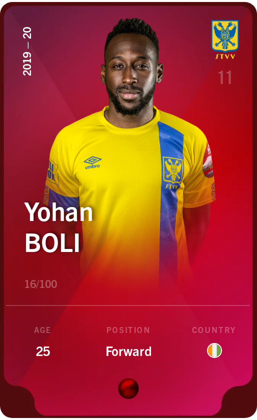 Sorare - Sorare Official - Yohan Boli 2019-20 • Rare 16/100 - NFT # 31276663189976519588836280084436637330555259229395312167166335335011317050905