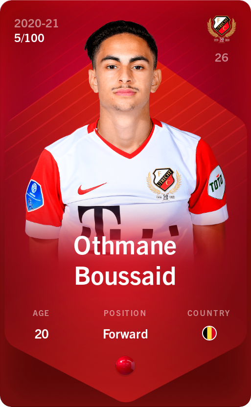 Sorare - Sorare Official - Othmane Boussaid 2020-21 • Rare 5/100 - NFT # 100193283614845850852208550801664029661111291084325220169151596653991018583812