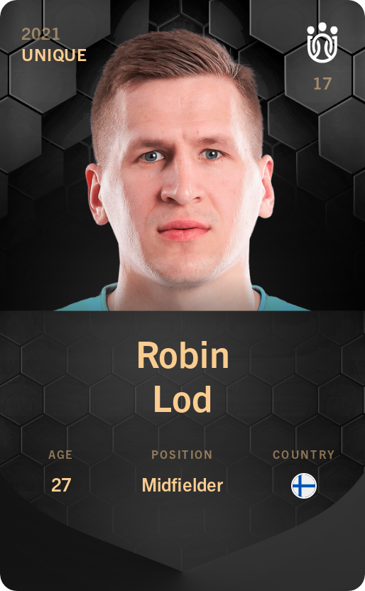 Sorare - Sorare Official - Robin Lod 2021-22 • Unique - NFT # 33247766208275218745277781203385993265704884395439034999144793879372618241450