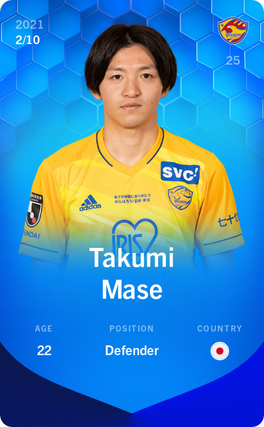 Sorare - Sorare Official - Takumi Mase 2021-22 • Super Rare 2/10 - NFT # 100496716928407844734629936373206000336548370884244927962723345421281690240771