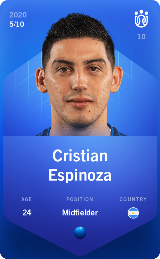 Sorare - Sorare Official - Cristian Espinoza 2020-21 • Super Rare 5/10 - NFT # 25694476990113202302049735222275586385229426957481625148520410223751765889757