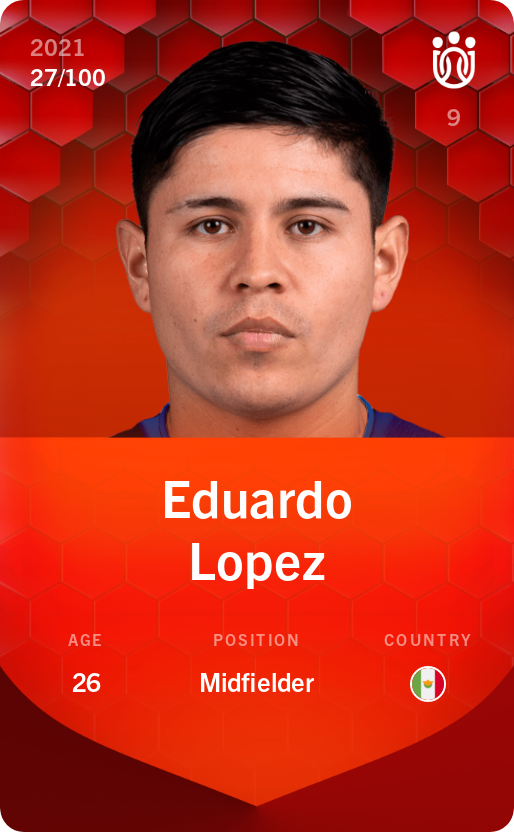 Sorare - Sorare Official - Eduardo Lopez 2021-22 • Rare 27/100 - NFT # 52737486372258663766355960281817791307230748305823625820795357613655828275665