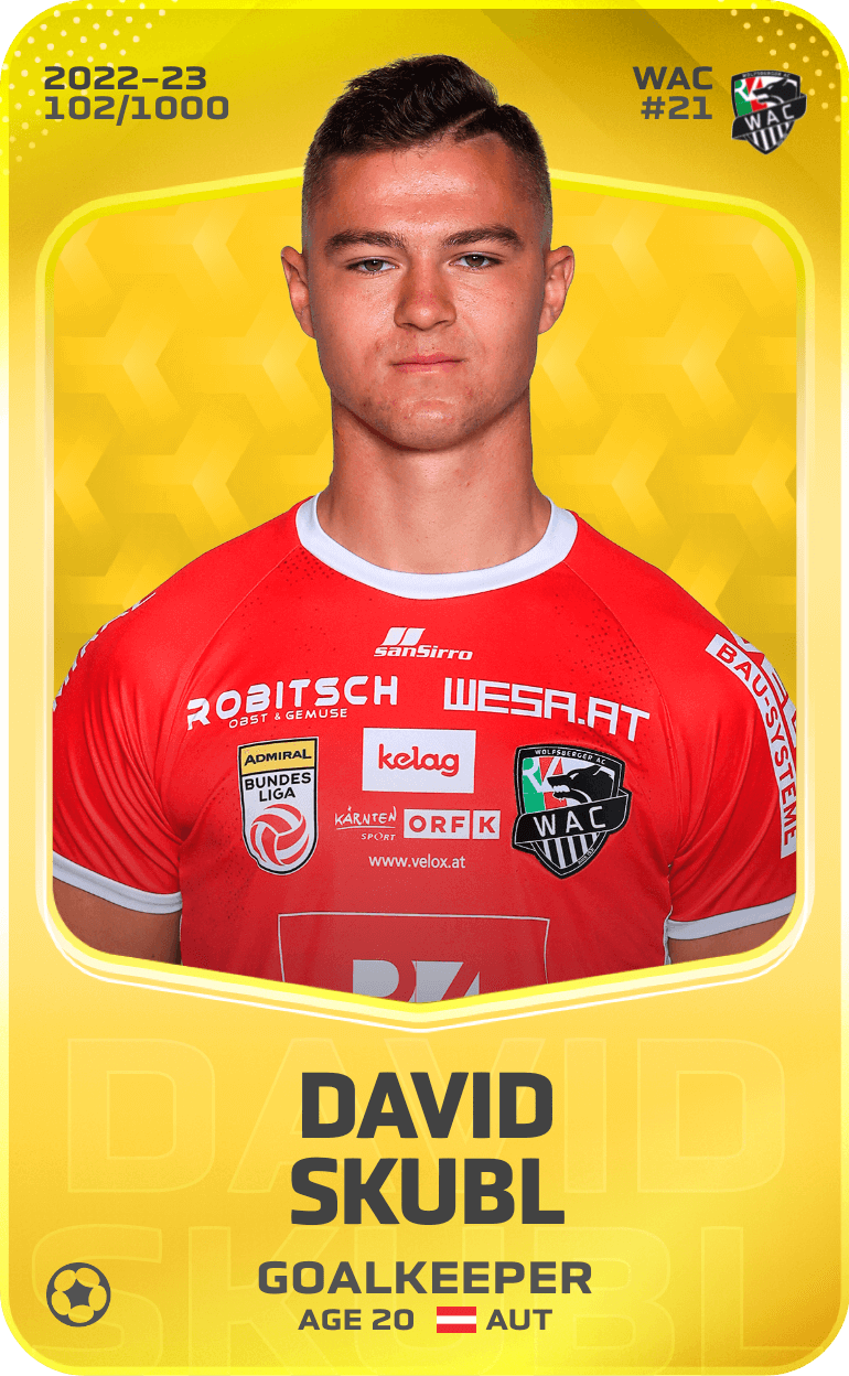 David Skubl 2022-23 • Limited 102/1000