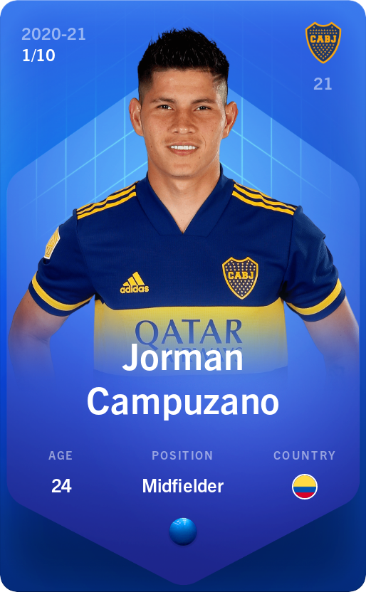 Sorare - Sorare Official - Jorman Campuzano 2020-21 • Super Rare 1/10 - NFT # 24100447797279914423561798063949807756136070499916543921019049916774319539232