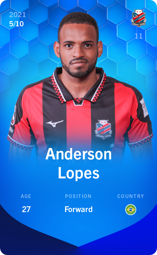 Sorare - Sorare Official - Anderson Lopes 2021-22 • Super Rare 5/10 - NFT # 849310081873157164491644358306064998076750343380726922546659173912613349856