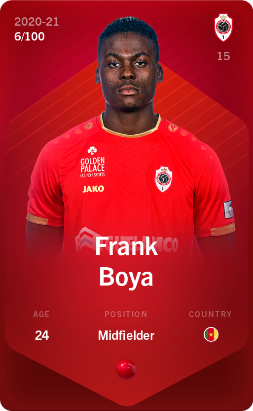 Sorare - Sorare Official - Frank Boya 2020-21 • Rare 6/100 - NFT # 51741591898045036670832815439258000081465884279161883666046623270714717287860