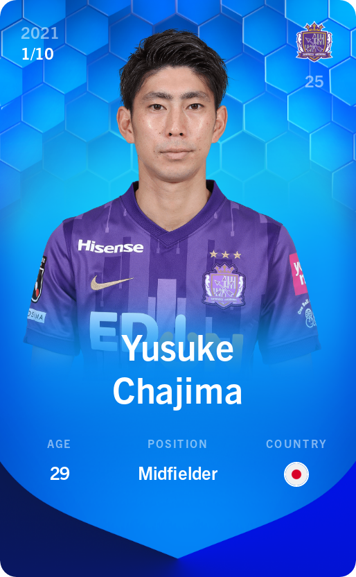 Sorare - Sorare Official - Yusuke Chajima 2021-22 • Super Rare 1/10 - NFT # 5264402758987789846899050602947375729347014836987811255192361758281750997446